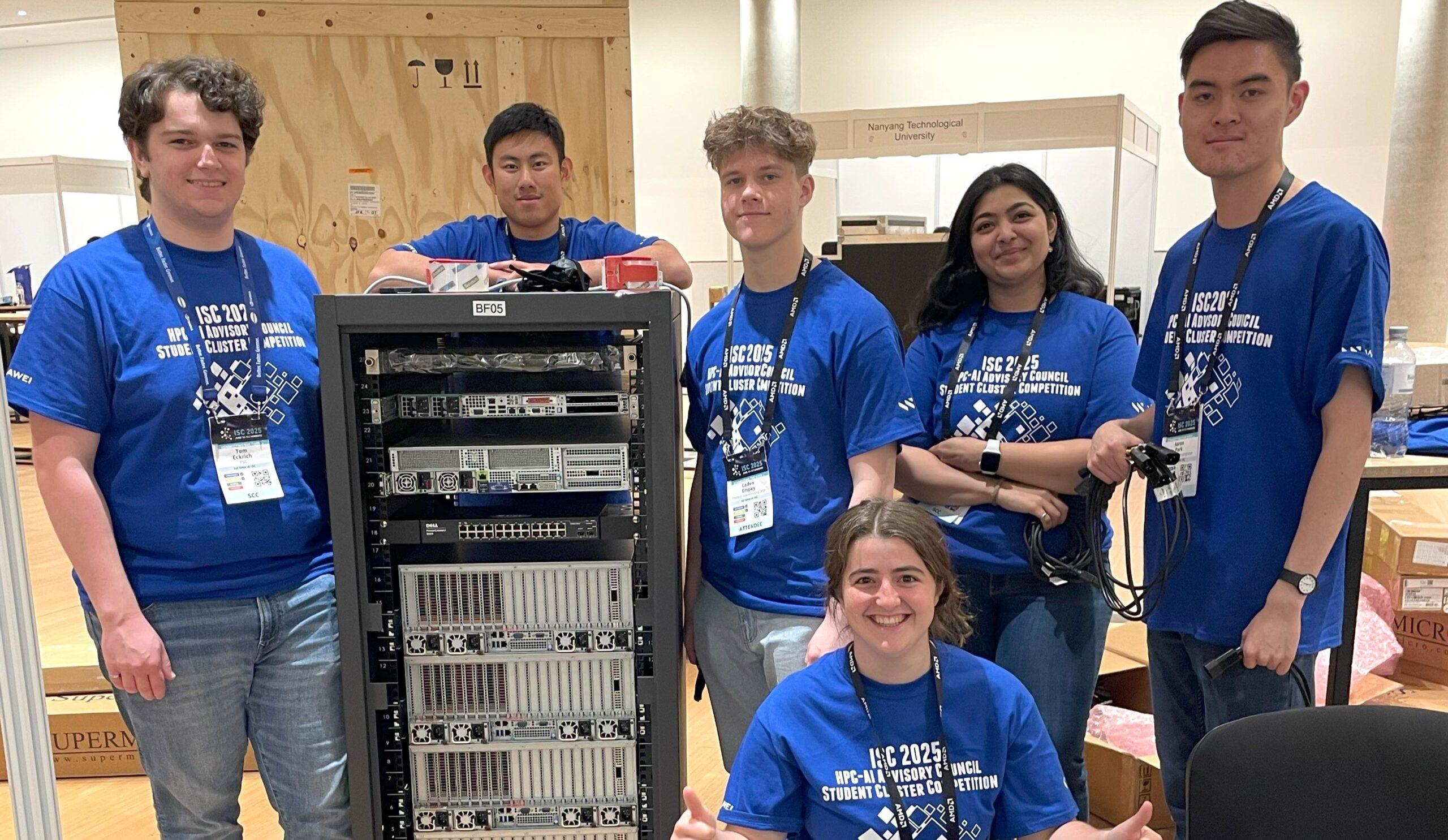 PSC interns with their computing cluster