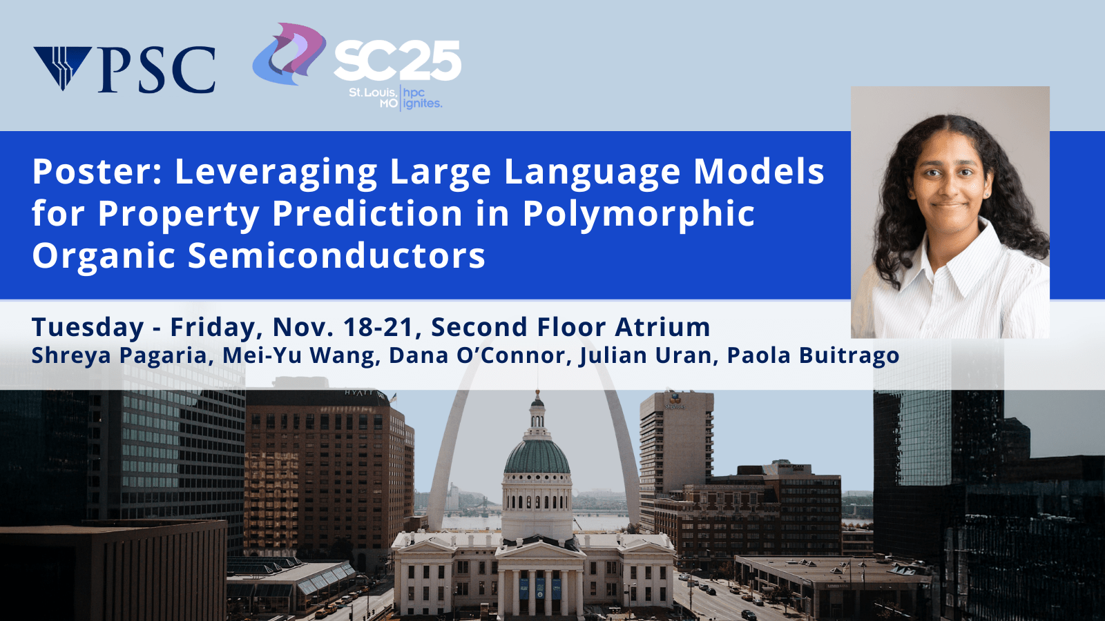 Poster: Improvement of Bridges-2 Resource Utilization Through User Optimization. Tuesday, Nov. 19, 12-5pm, B302-B305<br />
Paola Buitrago, Director of Artificial Intelligence & Big Data<br />
Julian Uran, Machine Learning Research Engineer