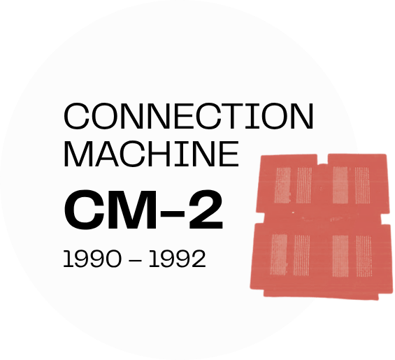 Connection machine CM-2 orange overlay