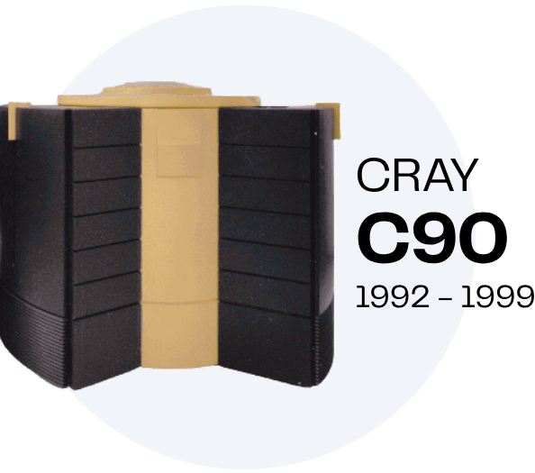 Image of CRAY C90 machine. Years used from 1992 to 1999.