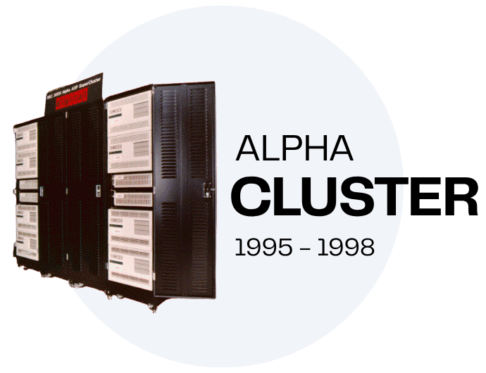 Image of ALPHA CLUSTER machine. Years used from 1995 to 1998.