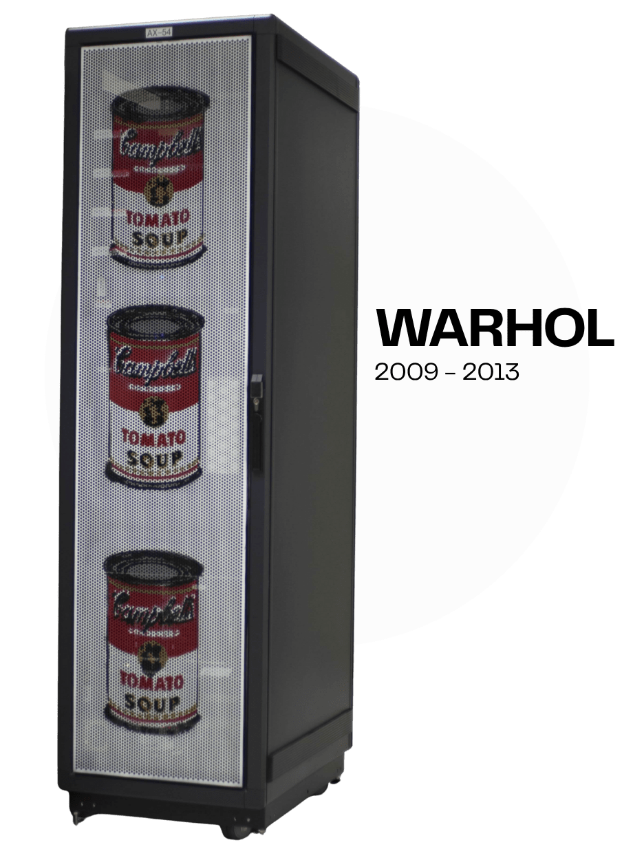 Image of WARHOL machine. Years used from 2009 to 2013.