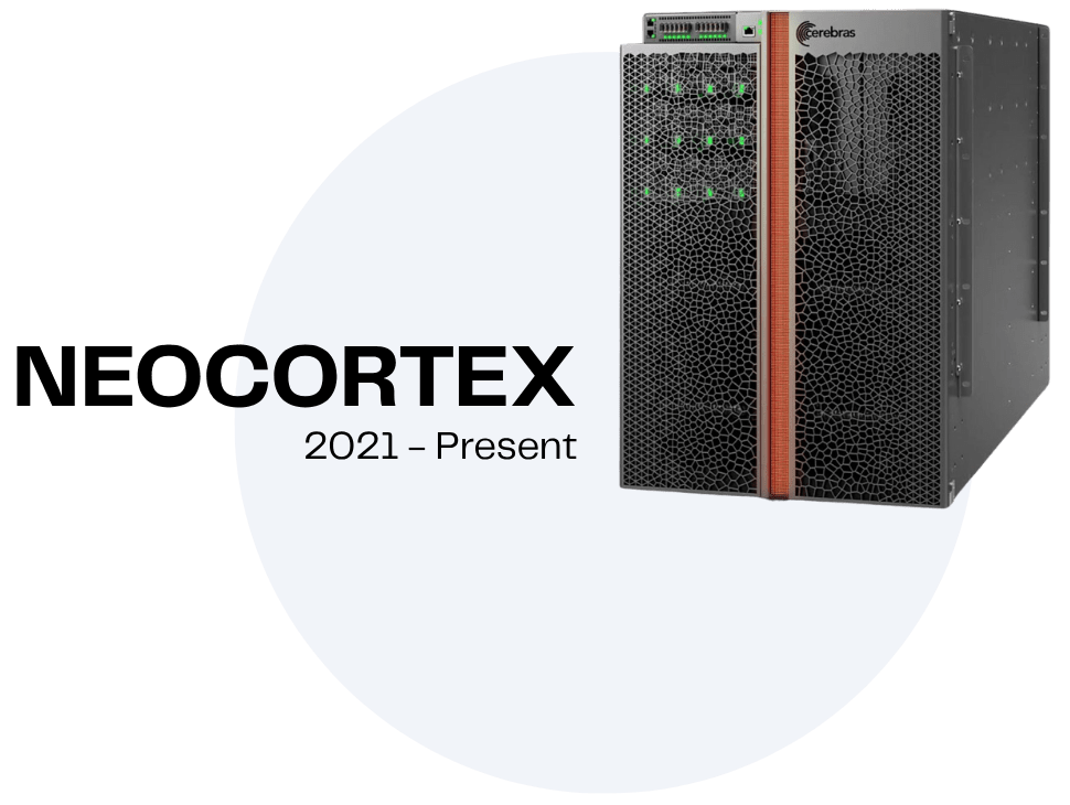 Image of NEOCORTEX machine. Years used from 2021 to present.