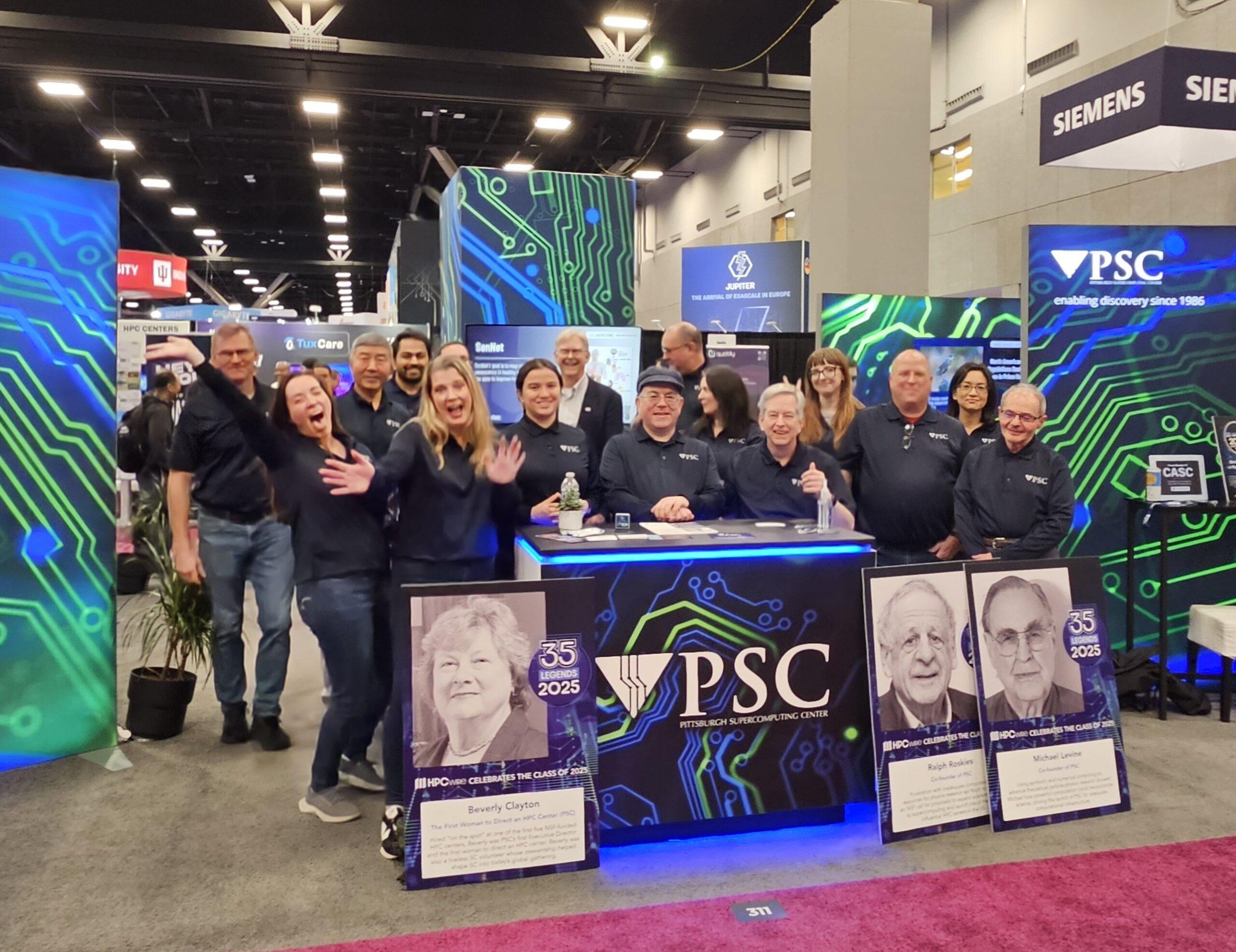 PSC takes a silly group photo at a convention.