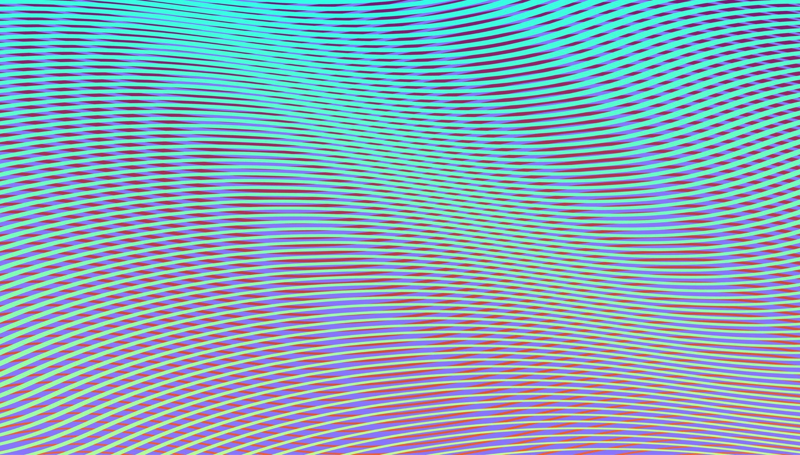 A pattern created by overlapping lines demonstrating the moire affect