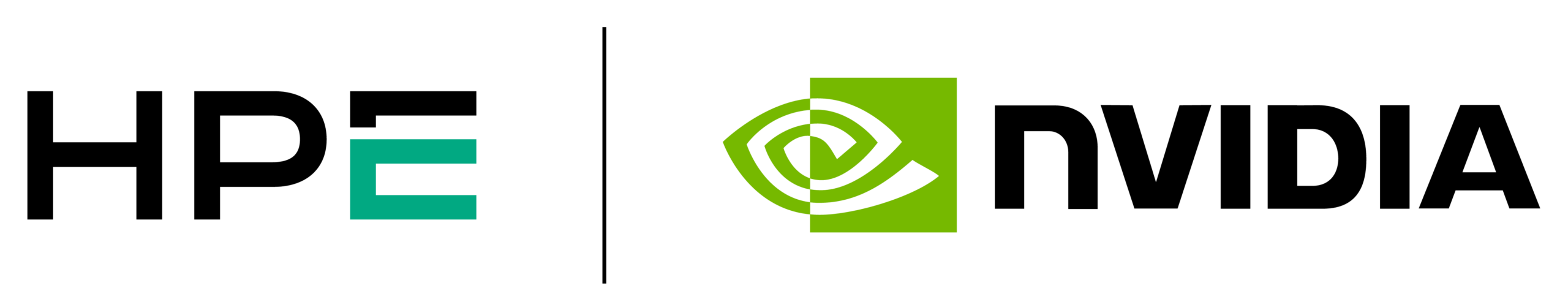 Two logos: HPE, NVIDIA