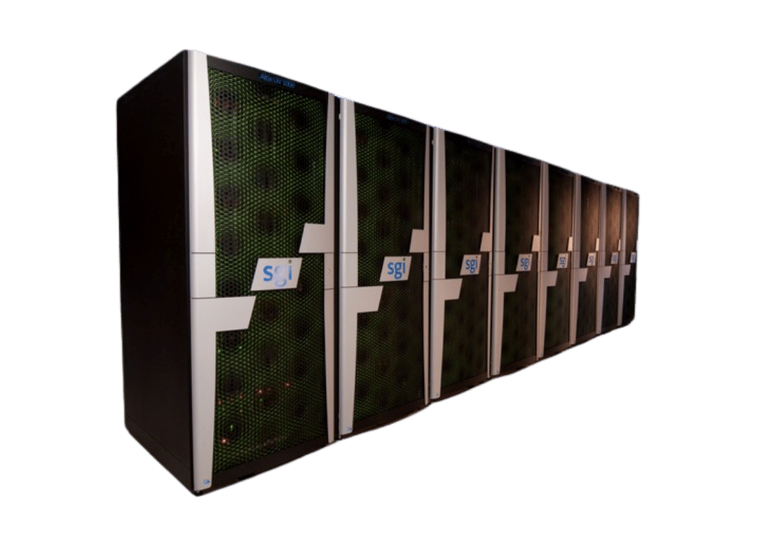 A supercomputer with 7 towers.